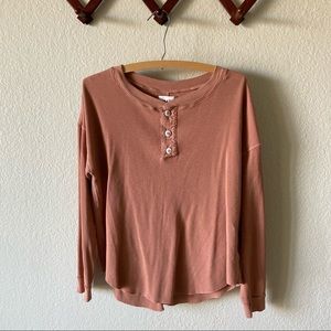 Mate the label thermal long sleeve top size large